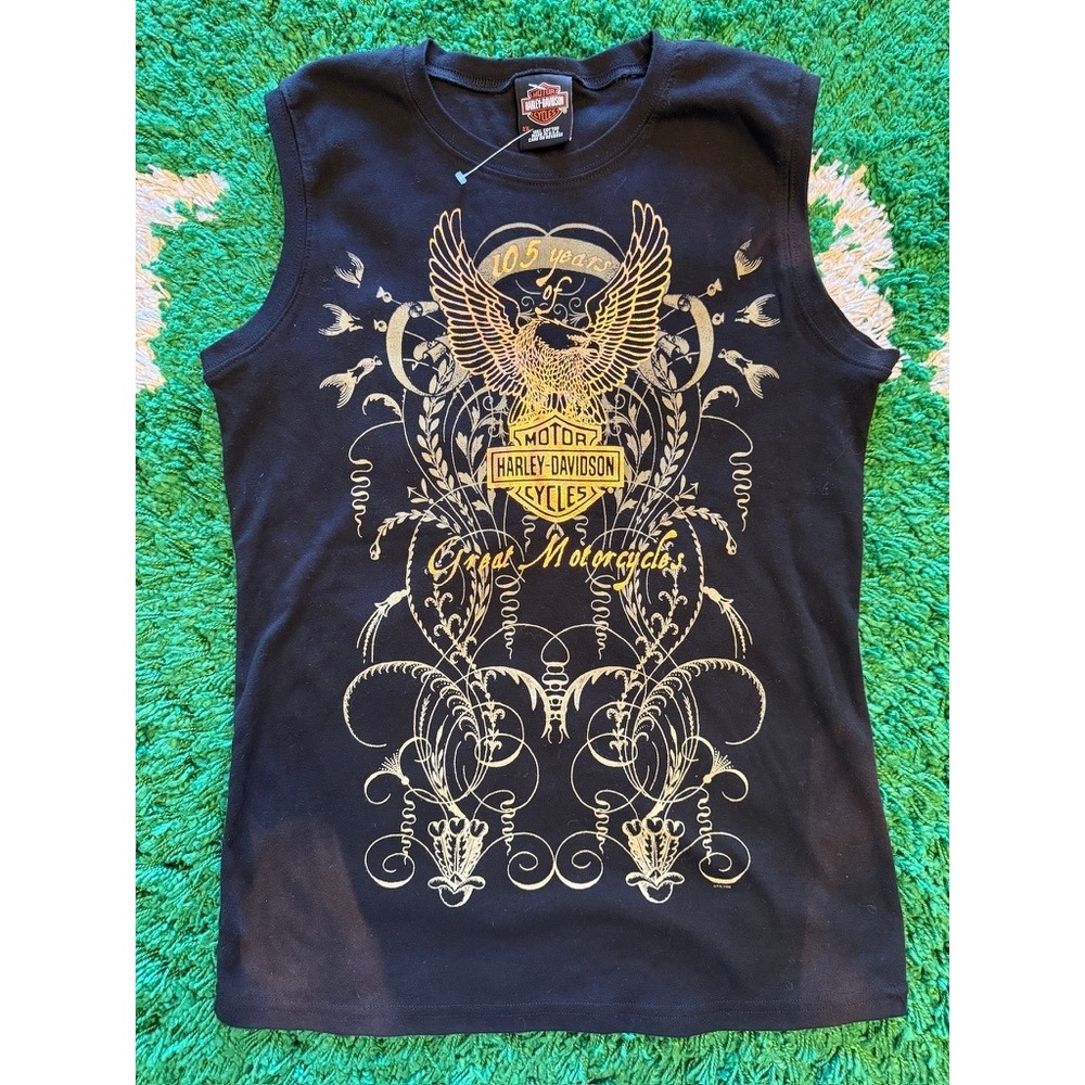 Harley-Davidson Muscle Tee‎ Mens 2X Black Good 105th Anniversary El Paso Texas